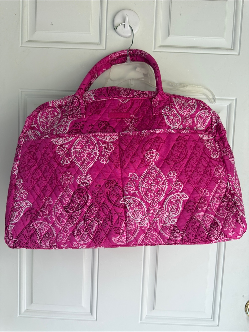 Vera Bradley Hot Pink Paisley Quilted Travel Tote